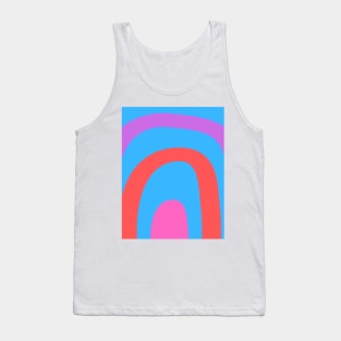 Boho red and purple pastel rainbow pattern Tank Top